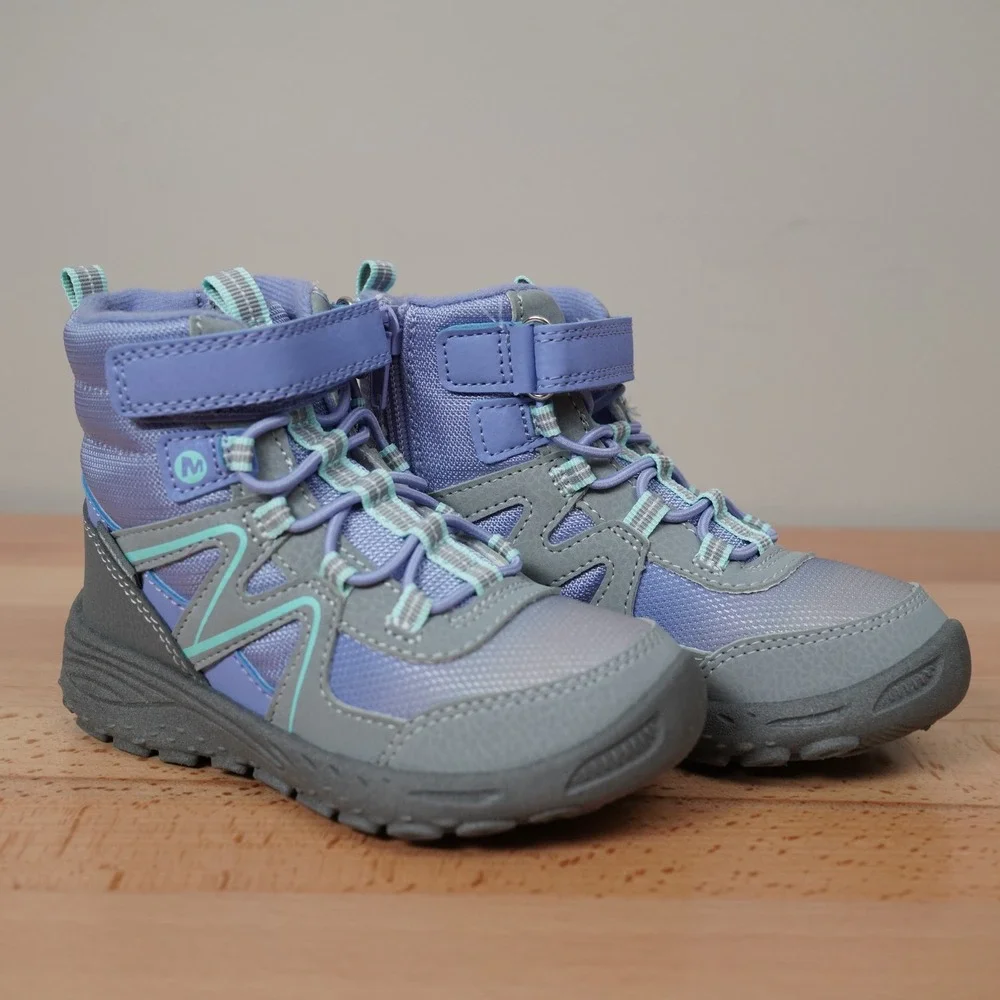 Merrell Boots Kids 11 Purple Polar Trekker Waterproof Weather Ready MK167859